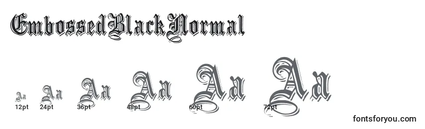 EmbossedBlackNormal Font Sizes