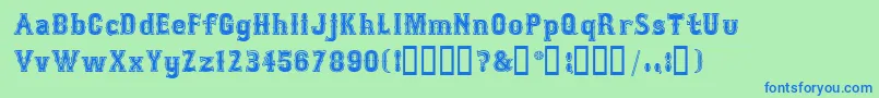 Police BosoxSemibold – polices bleues sur fond vert