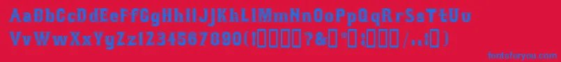 BosoxSemibold Font – Blue Fonts on Red Background