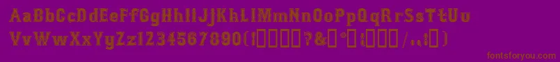 BosoxSemibold Font – Brown Fonts on Purple Background