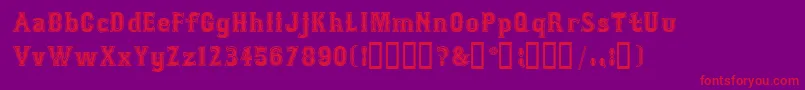 BosoxSemibold Font – Red Fonts on Purple Background