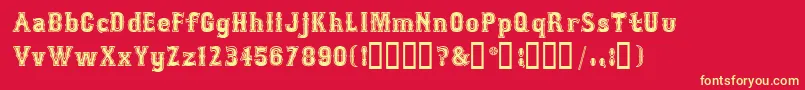 Шрифт BosoxSemibold – жёлтые шрифты на красном фоне