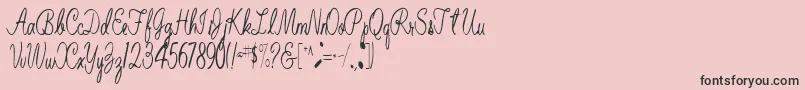 BelindaRegular Font – Black Fonts on Pink Background