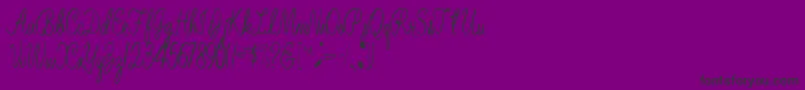 BelindaRegular Font – Black Fonts on Purple Background