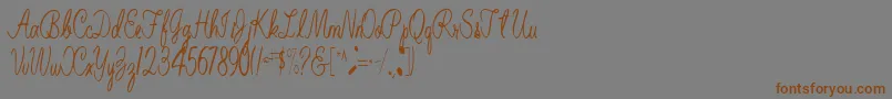 BelindaRegular Font – Brown Fonts on Gray Background