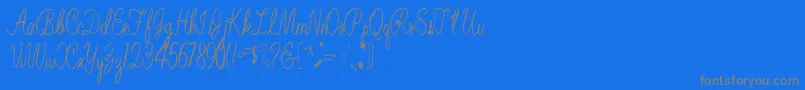 BelindaRegular Font – Gray Fonts on Blue Background