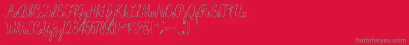 BelindaRegular Font – Gray Fonts on Red Background