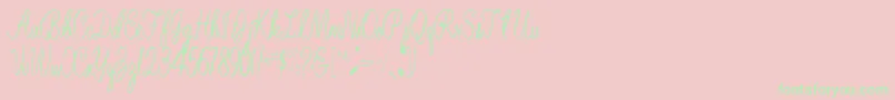 BelindaRegular-Schriftart – Grüne Schriften auf rosa Hintergrund