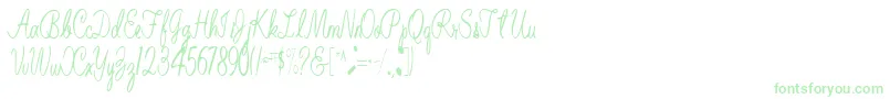 BelindaRegular Font – Green Fonts on White Background