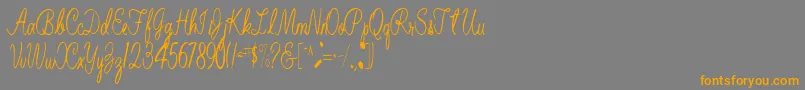 BelindaRegular Font – Orange Fonts on Gray Background