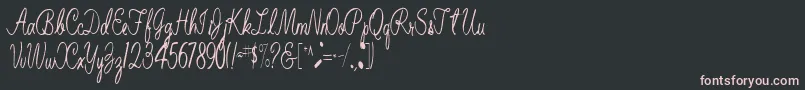 BelindaRegular Font – Pink Fonts on Black Background