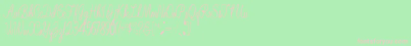 BelindaRegular Font – Pink Fonts on Green Background