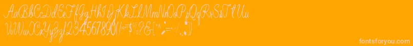 BelindaRegular Font – Pink Fonts on Orange Background