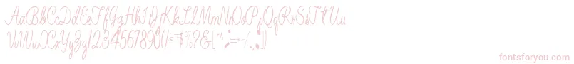 BelindaRegular Font – Pink Fonts on White Background