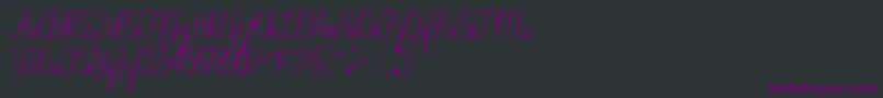 BelindaRegular Font – Purple Fonts on Black Background