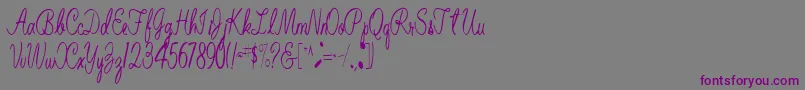 BelindaRegular Font – Purple Fonts on Gray Background