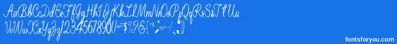 Шрифт BelindaRegular – белые шрифты на синем фоне