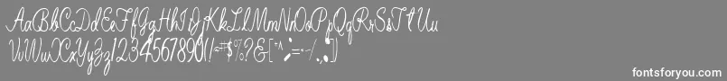 フォントBelindaRegular – 灰色の背景に白い文字