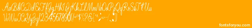 BelindaRegular Font – White Fonts on Orange Background