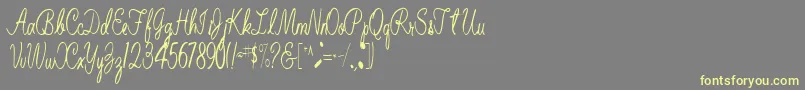 BelindaRegular Font – Yellow Fonts on Gray Background