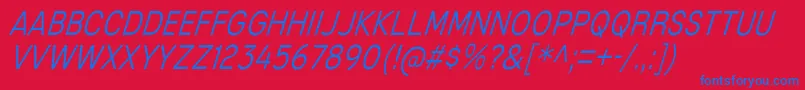 MixolydianTitlingLtIt Font – Blue Fonts on Red Background