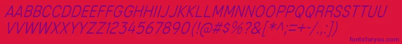 MixolydianTitlingLtIt Font – Purple Fonts on Red Background