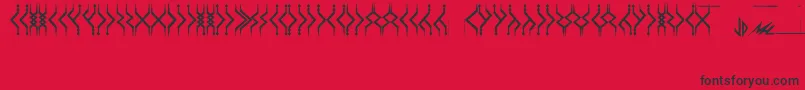 Vidiian Font – Black Fonts on Red Background