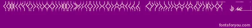 Vidiian Font – Pink Fonts on Purple Background