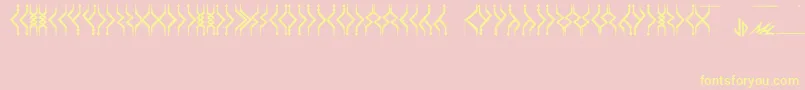 Vidiian Font – Yellow Fonts on Pink Background