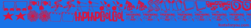 Nifty50sIcons3Jl Font – Red Fonts on Blue Background
