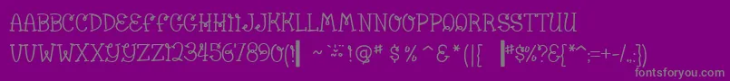 BumbleBeeBv Font – Gray Fonts on Purple Background