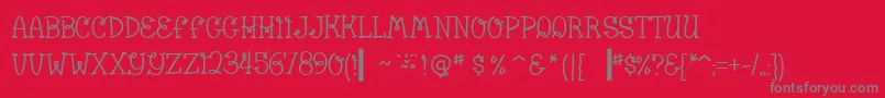 BumbleBeeBv Font – Gray Fonts on Red Background
