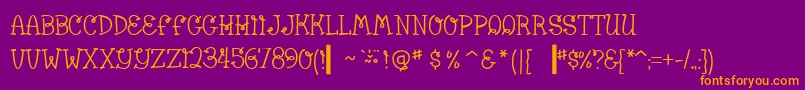 BumbleBeeBv Font – Orange Fonts on Purple Background