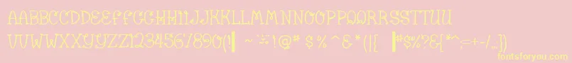 BumbleBeeBv Font – Yellow Fonts on Pink Background