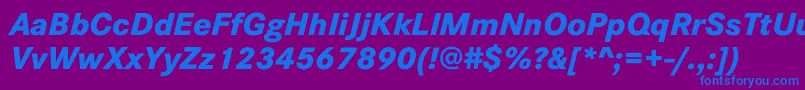 CorporateSW10XboldItalic Font – Blue Fonts on Purple Background