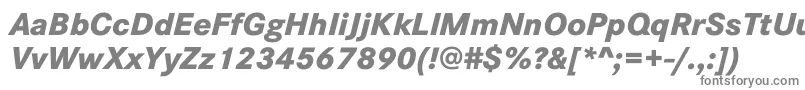 Czcionka CorporateSW10XboldItalic – szare czcionki na białym tle
