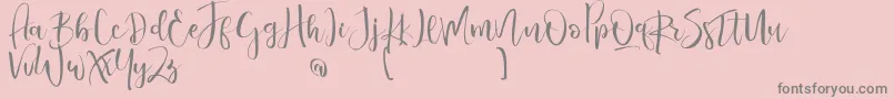 ValairyaPersonalUse-Schriftart – Graue Schriften auf rosa Hintergrund