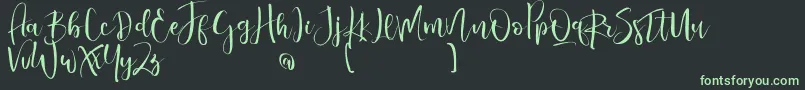 fuente ValairyaPersonalUse – Fuentes Verdes Sobre Fondo Negro
