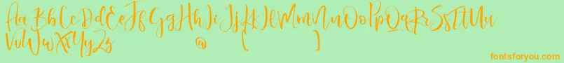 ValairyaPersonalUse Font – Orange Fonts on Green Background