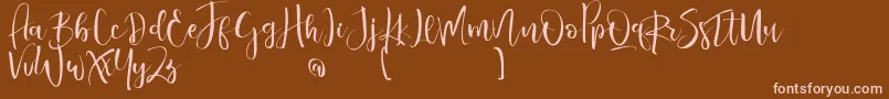ValairyaPersonalUse Font – Pink Fonts on Brown Background