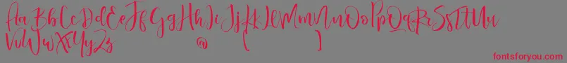 ValairyaPersonalUse-Schriftart – Rote Schriften auf grauem Hintergrund