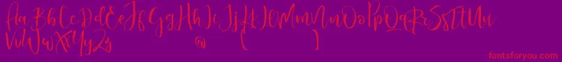 ValairyaPersonalUse-Schriftart – Rote Schriften auf violettem Hintergrund