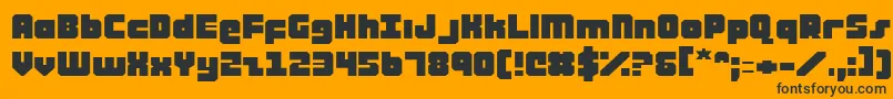 AlphaTaurusExpanded Font – Black Fonts on Orange Background