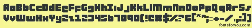 AlphaTaurusExpanded Font – Black Fonts on Yellow Background