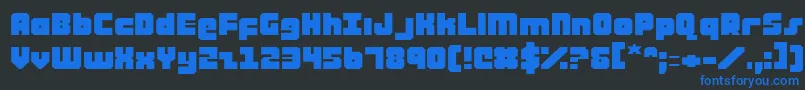AlphaTaurusExpanded Font – Blue Fonts on Black Background