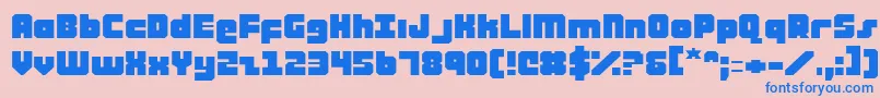 AlphaTaurusExpanded Font – Blue Fonts on Pink Background