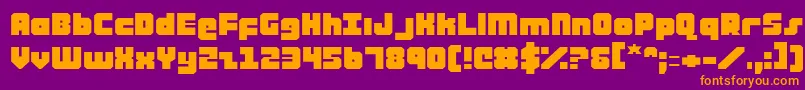 AlphaTaurusExpanded Font – Orange Fonts on Purple Background