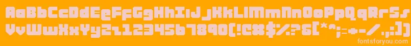 AlphaTaurusExpanded Font – Pink Fonts on Orange Background