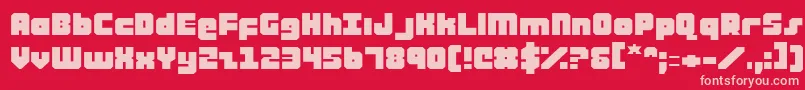 AlphaTaurusExpanded Font – Pink Fonts on Red Background