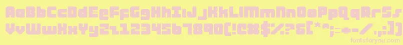 AlphaTaurusExpanded Font – Pink Fonts on Yellow Background